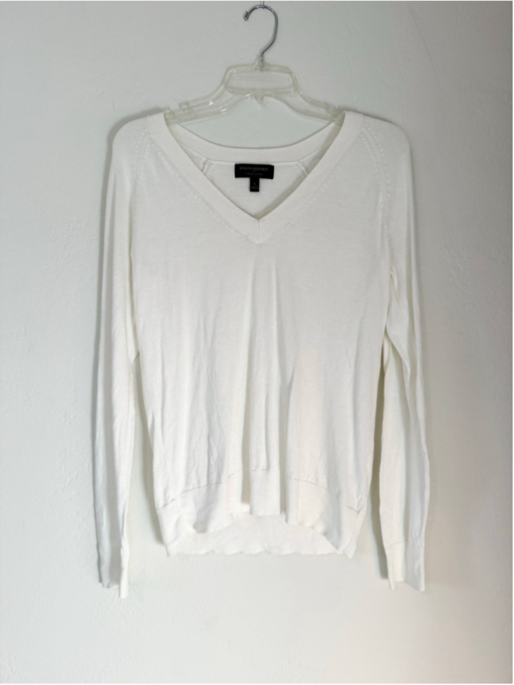 Women's Banana Republic V-Neck Sweater Forever Sweater White Size S
